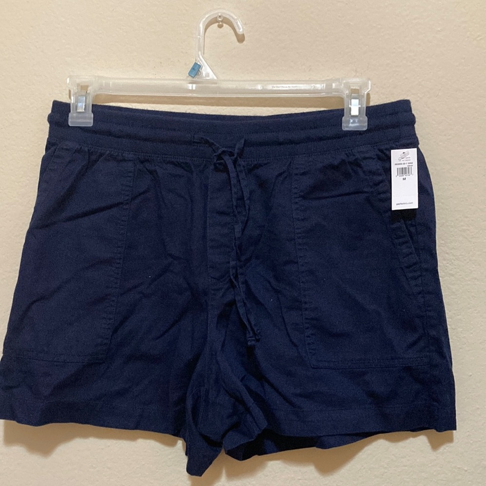 NWT Gap linen navy stretch shorts size M